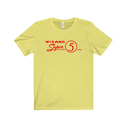 Wizard Super 5 Outboard Unisex Jersey Short Sleeve Tee by Retro Boater