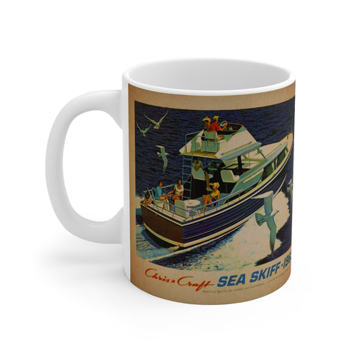 Vintage 1963 Chris Craft Sea Skiff Mug 11oz by Retro Boater