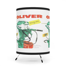 Vintage Oliver Outboards Tripod Lamp with High-Res Printed Shade, US/CA plug