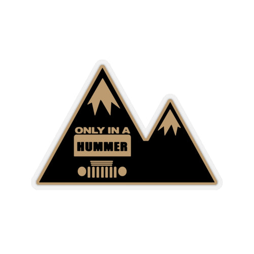 Mountain Design in Black Bronze Only in a Hummer Kiss-Cut Stickers