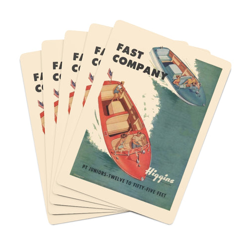 Classic Higgins Boat Ad Custom Poker Cards