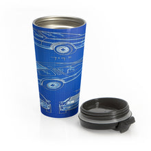 Vintage Delorean Blueprint Stainless Steel Travel Mug by SpeedTiques