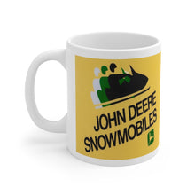 Vintage John Deere Snowmobiles White Ceramic Mug by SpeedTiques