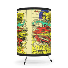 Vintage Dodge Boys Scat Pack Mopar Tripod Lamp with High-Res Printed Shade, US/CA plug