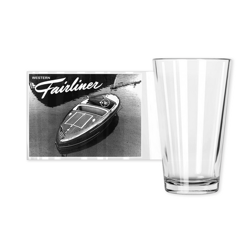 Western Fairliner Boats Pint Glasses by Classic Boater