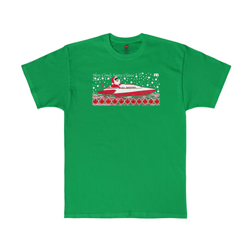 Here Comes Santa Claus in his Hydro Racer! T-shirt by Retro Boater