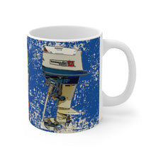 Distressed Look Homelite Outboard White Ceramic Mug by Retro Boater