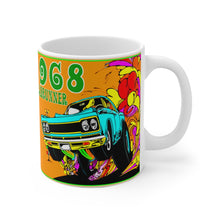 1968 Plymouth Roadrunner White Ceramic Mug by SpeedTiques