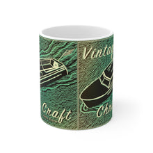 Vintage Chris Craft Express Cruiser White Ceramic Mug by Retro Boater
