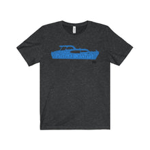 Cruiser in Blue by Retro Boater Unisex Jersey Short Sleeve Tee