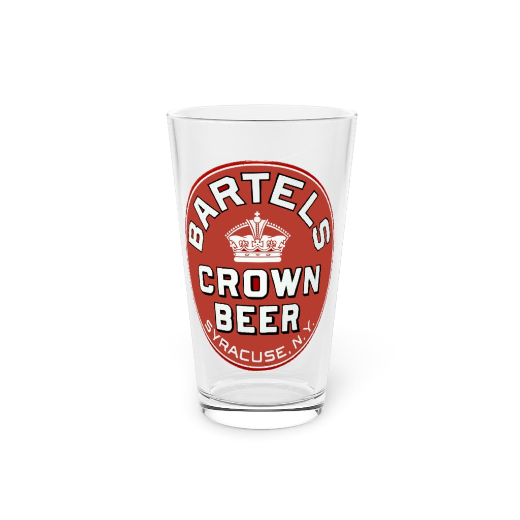 Vintage Bartels Crown Beer in Syracuse New York Pint Glass, 16oz Vintage Bartels Crown Beer in Syracuse New York Pint Glass, 16oz