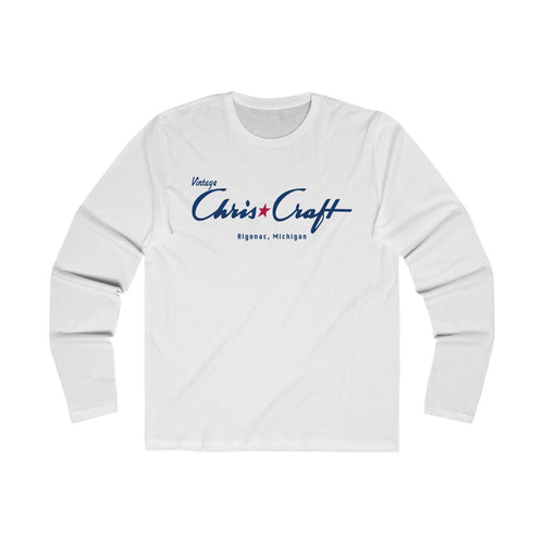 Vintage Chris Craft Algonac, Michigan Men's Long Sleeve Crew Tee