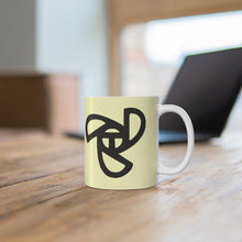 Classic Tollycraft Boat with light yellow background Mug 11oz