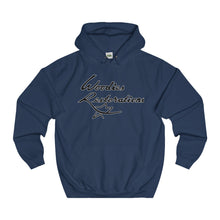Woodies Restorations Logo line in white-College Hoodie