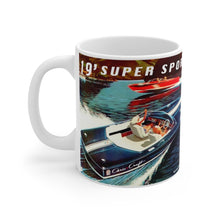 Vintage 19' Chris Craft Super Sport White Ceramic Mug by Retro Boater