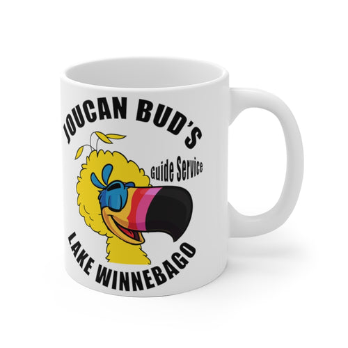 Turtle Club Joucan Bud's Guide Service, Lake Winnebago White Ceramic Mug
