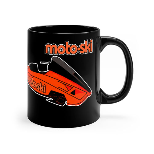 Vintage Moto-Ski Twin Track Race Sled Black mug 11oz