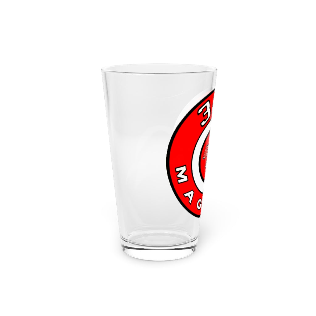 Plymouth Dodge Mopar 383 Pie Tin Pint Glass, 16oz Plymouth Dodge Mopar 383 Pie Tin Pint Glass, 16oz