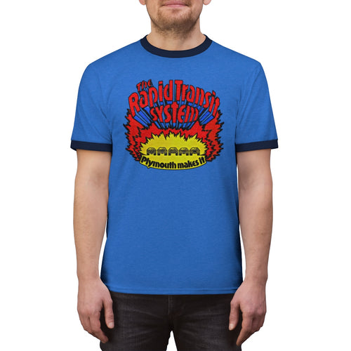 1970s Plymouth Dodge The Rapid Transit Unisex Ringer Tee by SpeedTiques