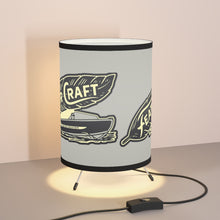 Vintage Feathercraft Boats Tripod Lamp with High-Res Printed Shade, US/CA plug