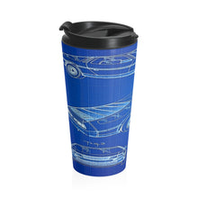 Vintage Delorean Blueprint Stainless Steel Travel Mug by SpeedTiques