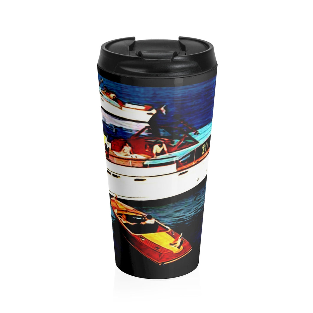 1957 Chris Craft Lineup Stainless Steel Travel Mug by Retro Boater