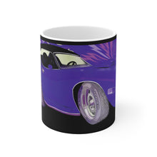 1970 Plymouth Hemi Cuda Plum Crazy Purple White Ceramic Mug by SpeedTiques