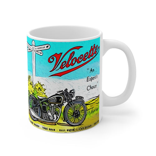 Velocette Motorcycle Company White Ceramic Mug by SpeedTiques
