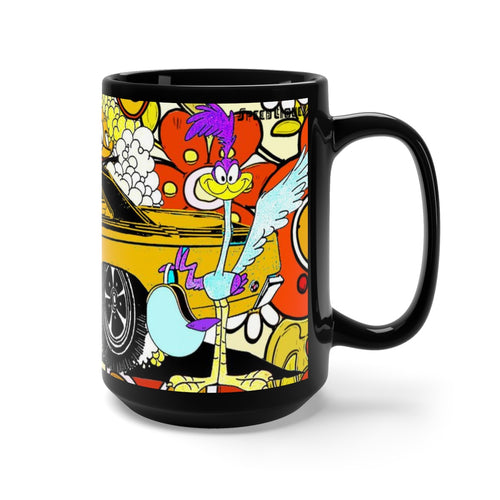 Plymouth Roadrunner Black Mug 15oz by SpeedTiques