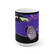 1970 Plymouth Hemi Cuda Plum Crazy Purple White Ceramic Mug by SpeedTiques