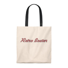 Retro Boater in Red/Grey Outline Tote