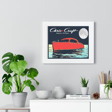 Vintage 1950 Chris Craft Cruiser Framed Horizontal Poster