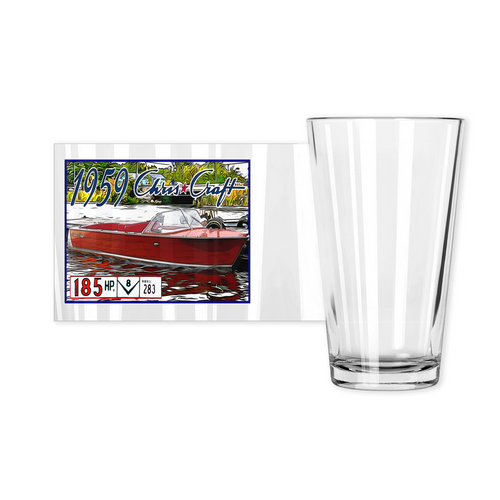 1959 Chris Craft Ski Boat Pint Glasses