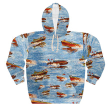 Vintage Chris Craft AOP Unisex Pullover Hoodie by Retro Boater