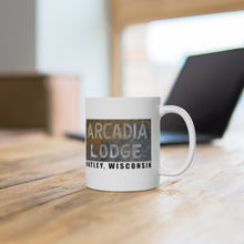 Arcadia Lodge Hatley, WI White Ceramic Mug