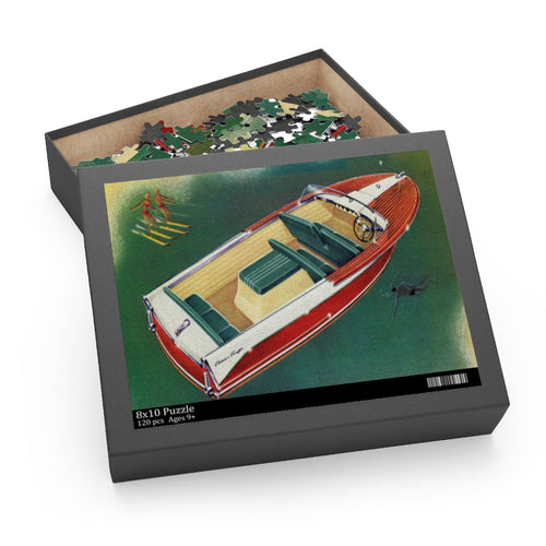 Vintage Late 50s Chris Craft Continental with Fins Sign Puzzle (120, 252)