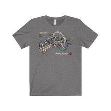 Silver Arrow Neon Interior by Retro Boater Unisex Jersey Short Sleeve Tee