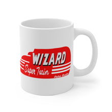 1949 Wizard Super Twin Outboard Engine White Ceramic Mug by Retro Boater
