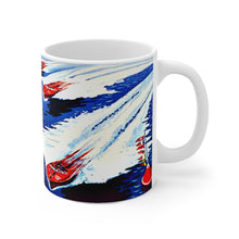 Antique Boat Race White Ceramic Mug by Retro Boater
