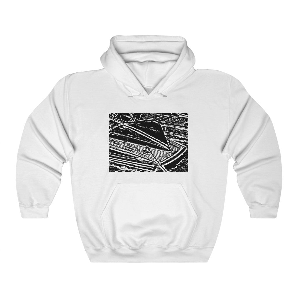 Vintage 1955 Chris Craft Cobra Tail Unisex Heavy Blend™ Hooded Sweatshirt