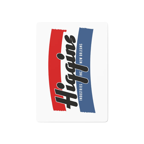 Vintage Red White Blue Higgins Boat Company Custom Poker Cards