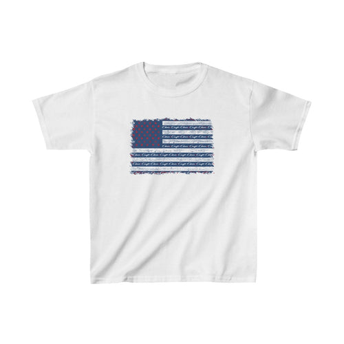 Distressed Chris Craft American Flag Kids Heavy Cotton™ Tee