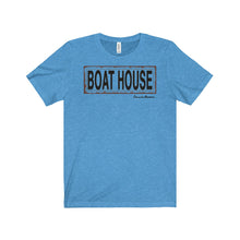 Old Boathouse Sign from Northern WI Unisex Jersey Short Sleeve Tee