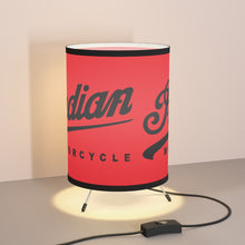 Vintage Indian Motorcycle Tripod Lamp with High-Res Printed Shade, US/CA plug