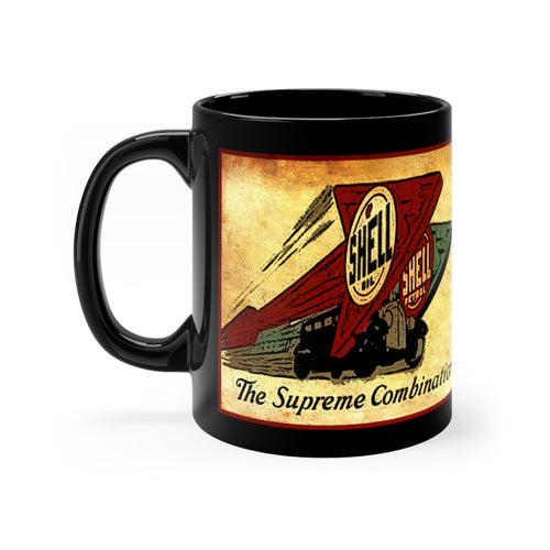 Shell Oil Black mug 11oz