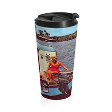 Vintage Boat Babes on an Overnight Houseboat Party Stainless Steel Travel Mug