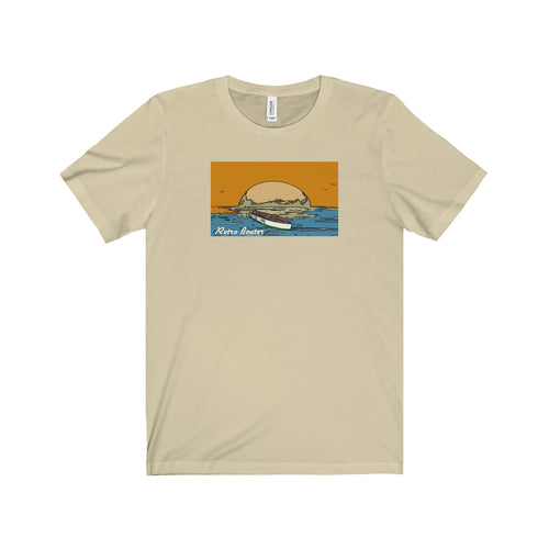 Vintage Racers in the Sunset by Retro Boater Unisex Jersey Short Sleeve Tee