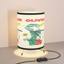 Vintage Oliver Outboards Tripod Lamp with High-Res Printed Shade, US/CA plug