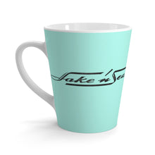 Distressed Logo Lake and Sea Latte mug by Retro Boater