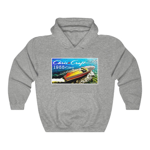 Vintage 1955 Chris Craft Cobra Unisex Heavy Blend™ Hooded Sweatshirt by Retro Boater